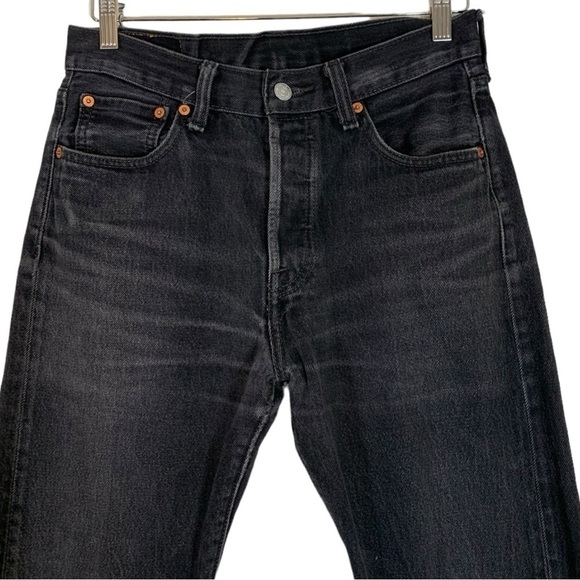 Levi's 501 Distressed High Rise Straight Leg Jeans Size 30 - Picture 3 of 8